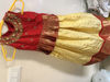 Picture of Ivory pattu lehenga with pleated maggam work red blouse For 4-6Y