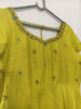 Picture of Lime green long dress with pink dupatta