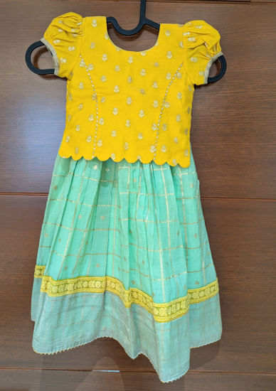Picture of Chanderi langa and blouse For 1-2Y