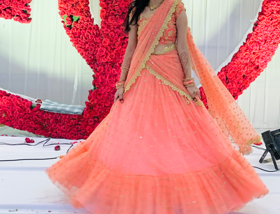 Picture of Peach shade Lehenga