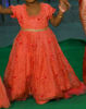 Picture of Peach orange shade long frock For 2-3Y
