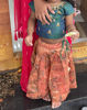 Picture of Banarasi tissue crop top skirt For 2-4Y