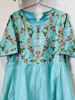 Picture of Tanish Brand Sky blue long dress with thread embroidery
