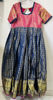 Picture of Pink and blue Pattu frock