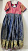 Picture of Pink and blue Pattu frock