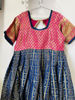 Picture of Pink and blue Pattu frock
