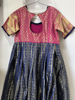 Picture of Pink and blue Pattu frock