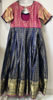 Picture of Pink and blue Pattu frock