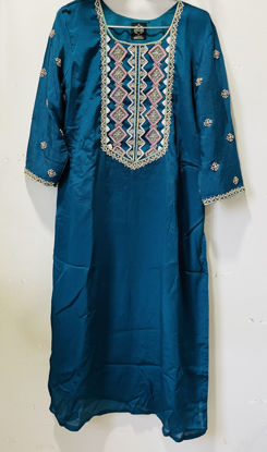 Picture of Teal blue kurti bottom & dupatta