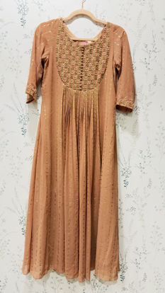 Picture of Georgette long dress with sequence