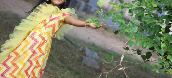 Picture of Pretty Yellow Fancy dress For 6Y