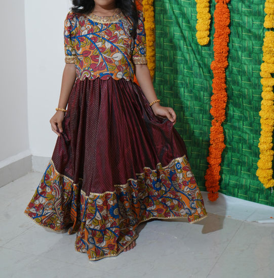 Picture of Kalamkari Long frock For 6Y