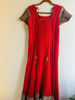 Picture of Cherry red narayanapet cotton Anarkali