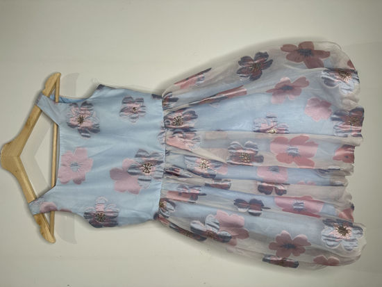 Picture of Light blue polyster Short frock For 6-8Y