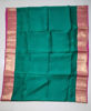 Picture of Green Color Saree with pink-golden border without blouse