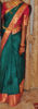 Picture of Green Color Saree with pink-golden border without blouse