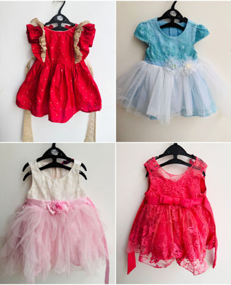 Picture of Cute Combo of 4 frocks For 1-2Y