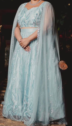 Picture of Ice blue Lehenga Set
