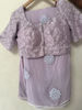 Picture of Designer Lilac georgette ribbon work saree