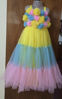 Picture of Never worn Heavy layered frock with handmade flowers -8Y