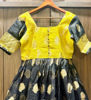 Picture of Beautiful Organza dress in black and yellow
