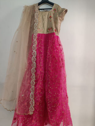 Picture of Pink and gold long dress