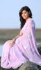 Picture of Lilac georgette ribbon work saree