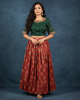 Picture of Patola lehenga with crop top