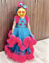 Picture of Beautiful ruffled dress in blue and pink shade For 4-5Y