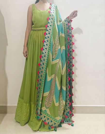 Picture of Never worn Taruni green chikankari dress