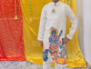 Picture of krishna theme Ethinic kurta pyjama set For 6-8Y