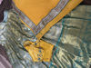 Picture of Sea green and yellow Kanchi pattu lehanga