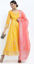 Picture of Yellow ethnic Anarkali dress with peach dupatta