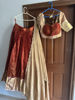 Picture of Oranage pink with gold zari Lehenga