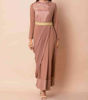 Picture of Women pink yoke Tunic maxi dress with Dupatta