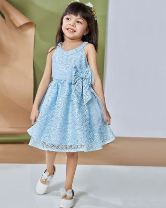 Picture of Cute baby Blue birthday dress For 2-3Y