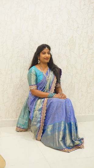 Picture of Pure kanchi tissue lace work saree (34-38)