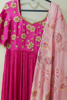 Picture of Pink Floral Chinon Anarkali