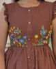 Picture of Brown casual dress with sleeves