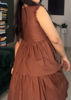 Picture of Brown casual dress with sleeves