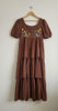 Picture of Brown casual dress with sleeves