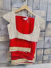 Picture of Red Colour with pearl blouse
