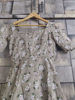 Picture of Light beige soft organza floral printed frock