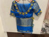 Picture of Lemon Yellow kanchi saree with copper blue big border