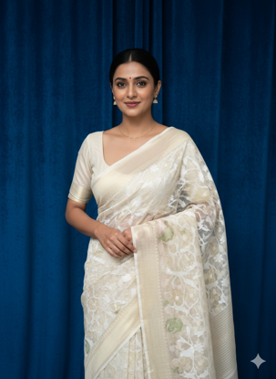 Picture of Kora banaras saree