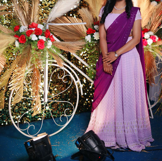 Picture of Crop top lehengha with dupatta