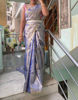 Picture of Tissue lavender pattu saree with unstitched blouse