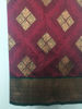 Picture of Maroon saree with zari unstitched blouse