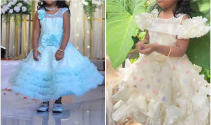 Picture of Pista green and white frills frock Combo For 2-3Y