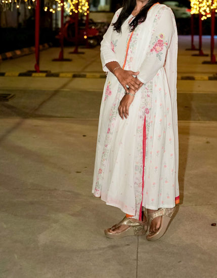 Picture of Biba white colour kurti with dupatta